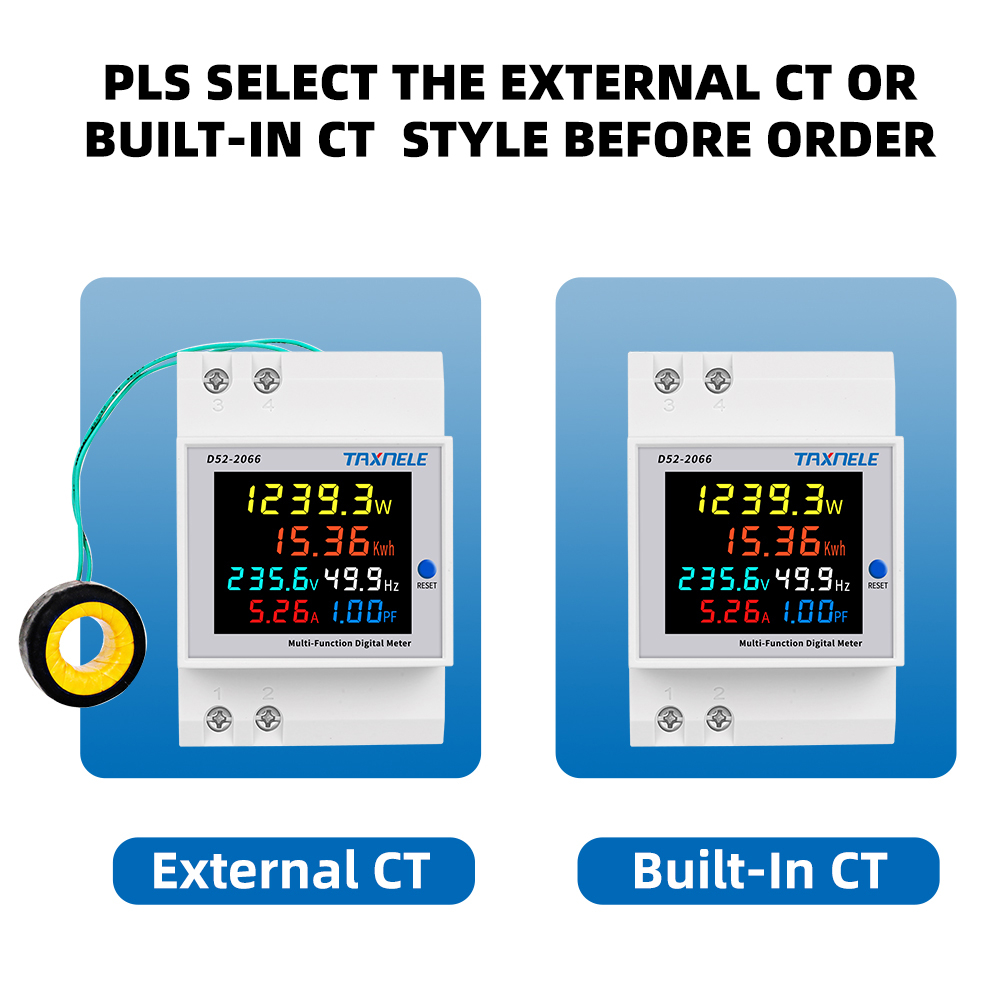 D In Din Rail Ac Monitor V V V A Voltage Current