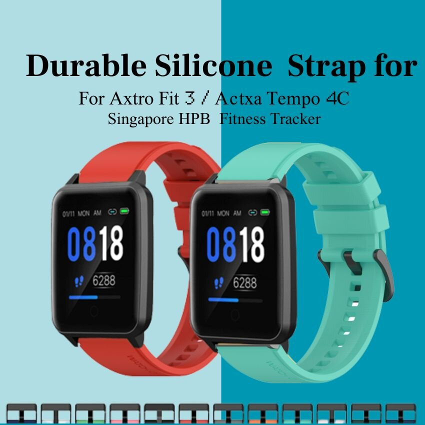 AXTRO Fit 3 Durable Silicone Replacement Strap Soft Sport Watch Band