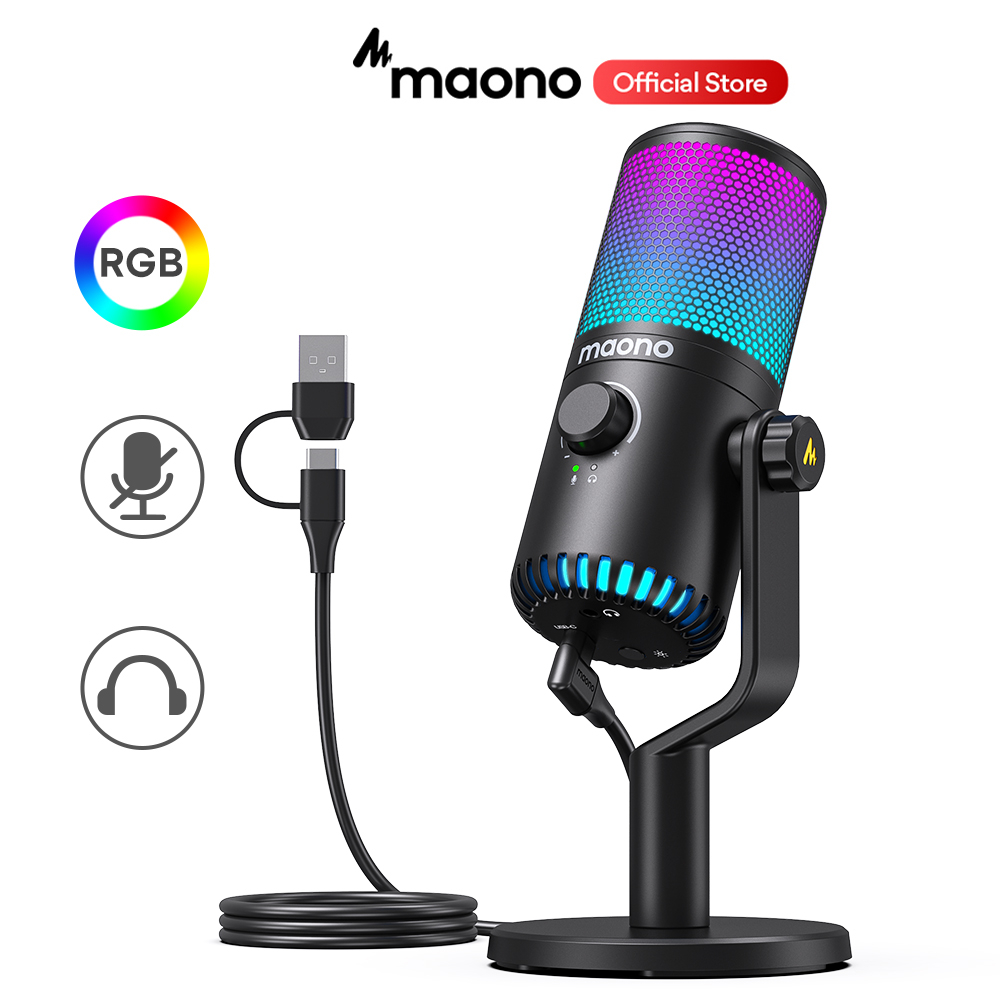 Maono Dm Usb Microphone Rgb Gaming Microphone Computer Mic Usb Gaming