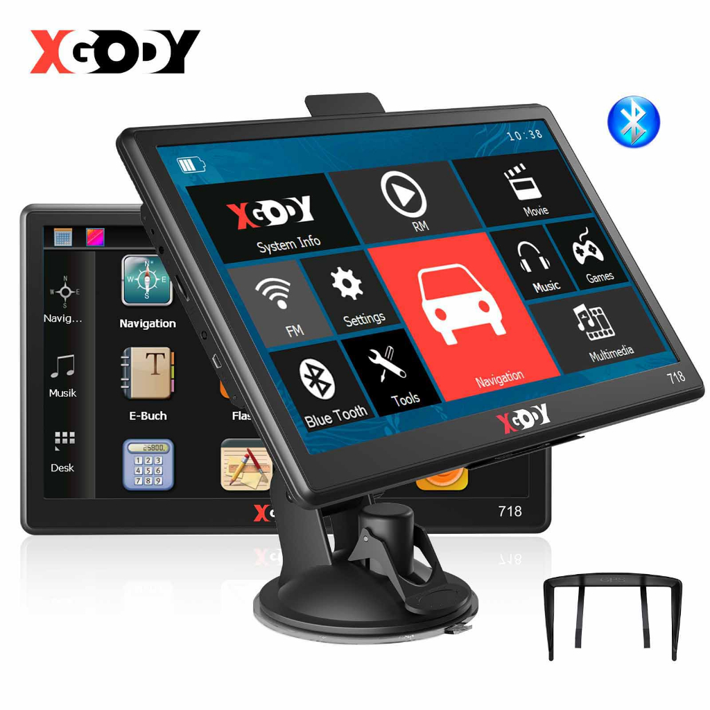 XGODY GPS Navigation Car 2023 Latest Map 718BT With WiFi Car Navigation