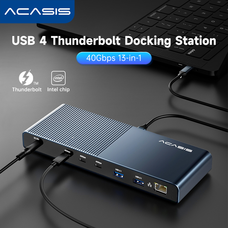 ACASIS 13 In 1 5 In 1 Thunderbolt4 USB4 0 Slim Hub Dock Max 60W