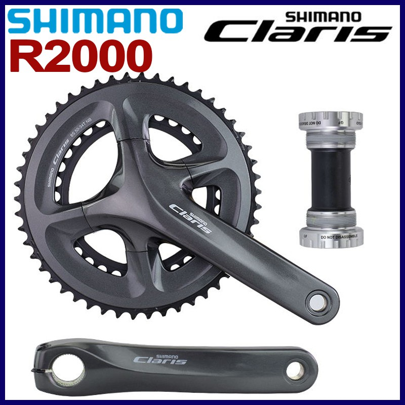 Shimano Claris FC R2000 Road Bike Crankset 28 Speed Hollowtech 165mm