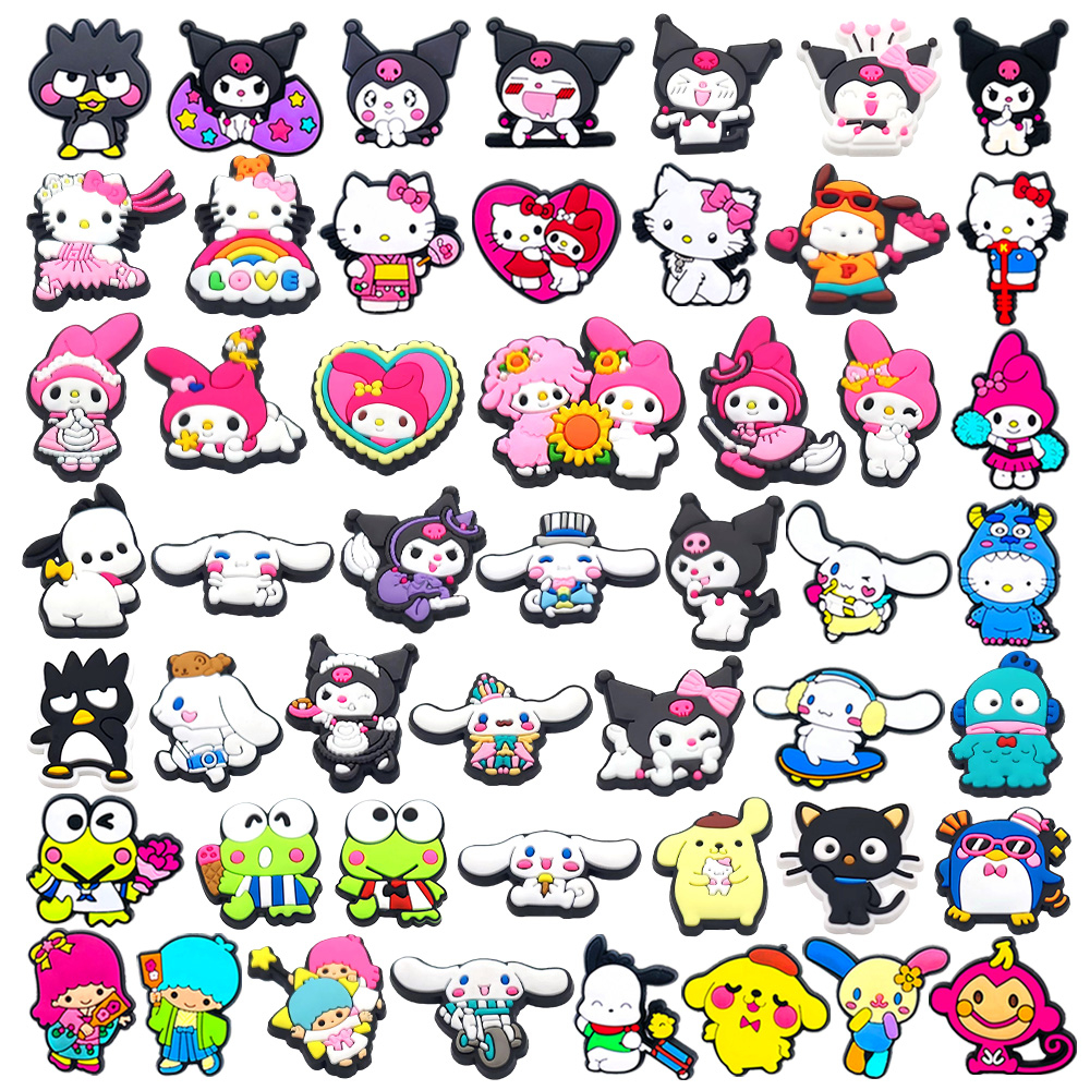 Cute Pcs Cartoon Sanrio Character Melody Kuromi Croc Charms Jibz Diy