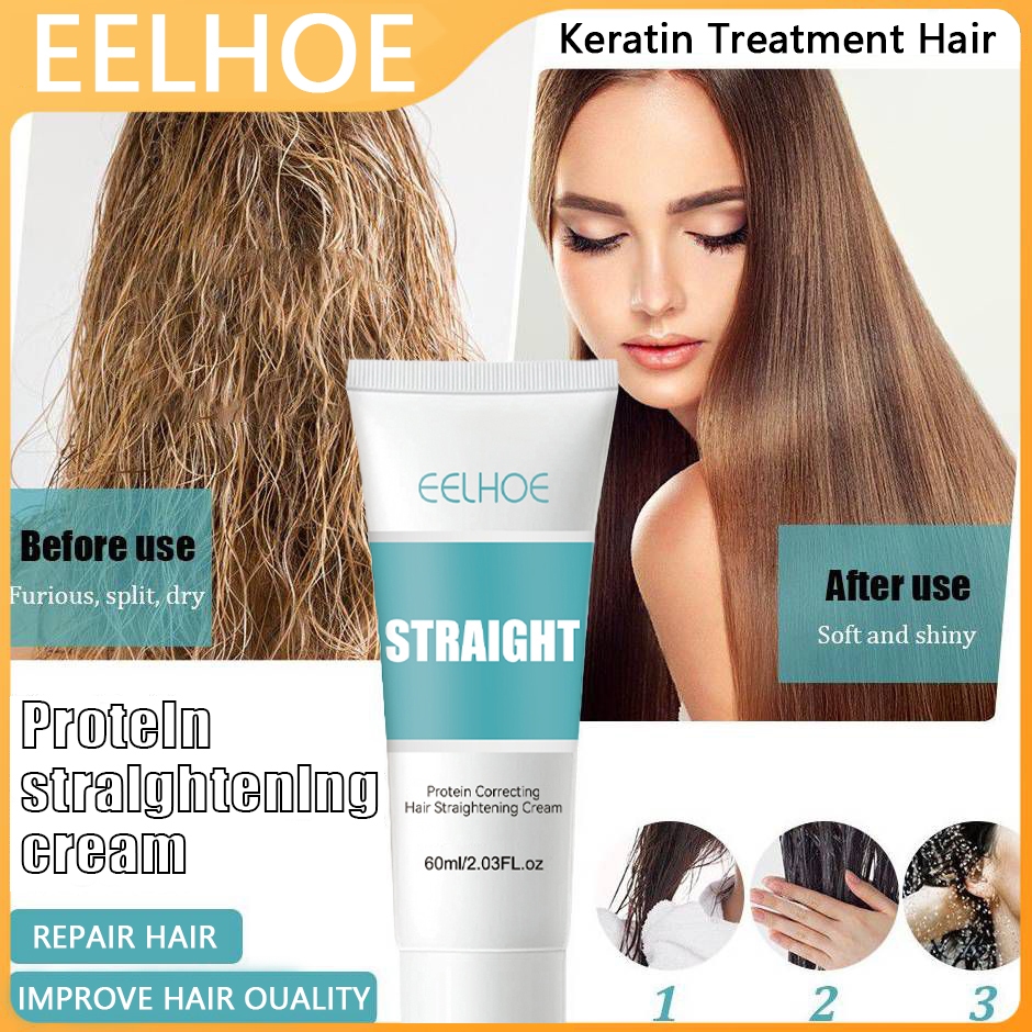 EELHOE Hair Straightening Cream Hair Softening StraighteningStraight