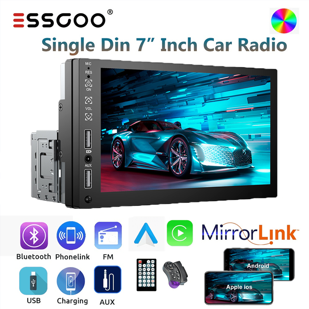 Essgoo Inch Single Dual Din Universal Car Audio With Bluetooth