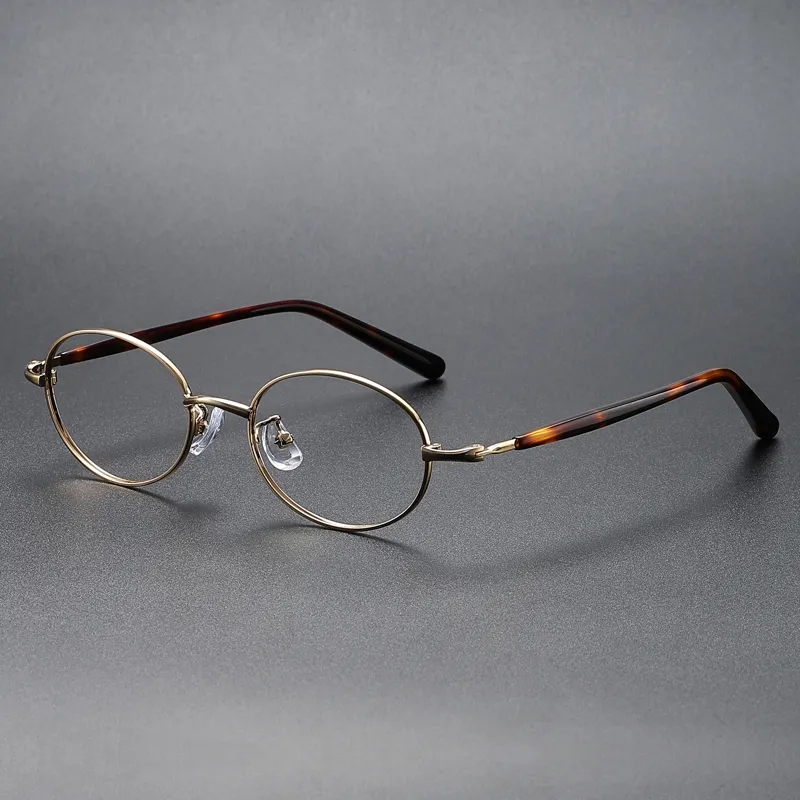 Retro Oval Frame Eyeglasses Men S And Women S Art Trend Elliptical