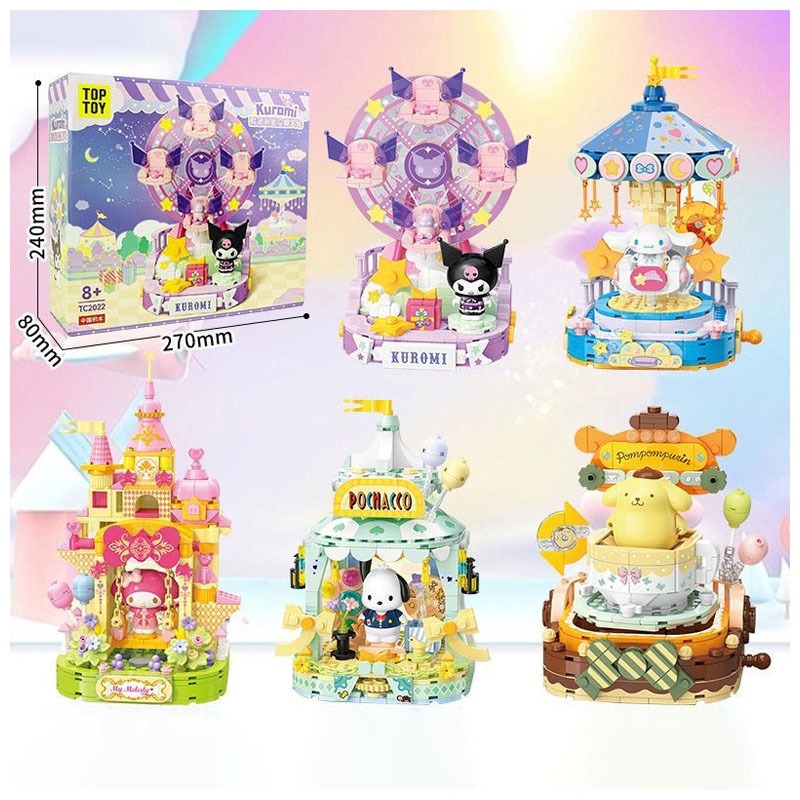 Sanrio Colorful Amusement Park Series Building Blocks Kuromi