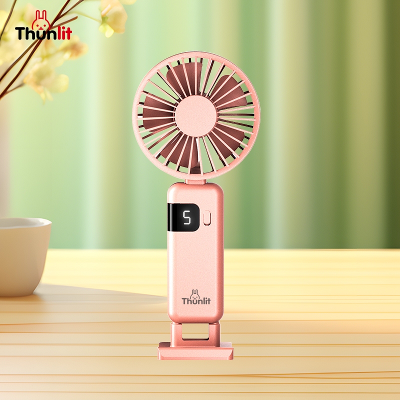 Thunlit Portable Rechargeable Fan With Battery Display Multiple Colors