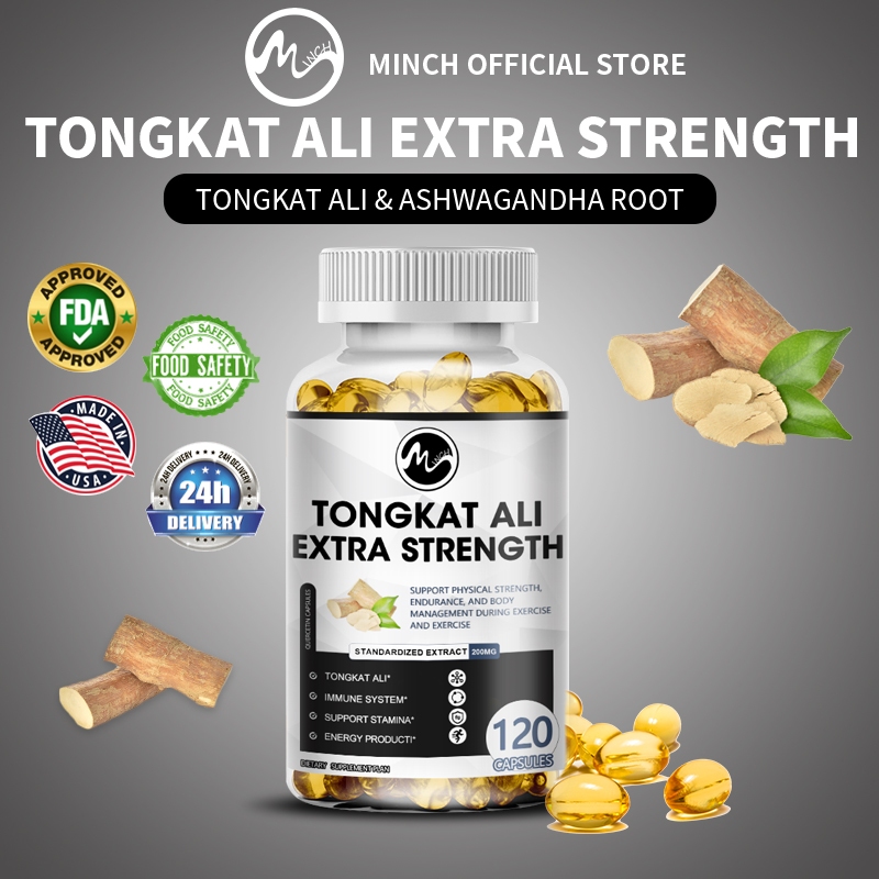 MINCH Tongkat Ali Capsule With Ashwagandha Maca Root Boost Energy