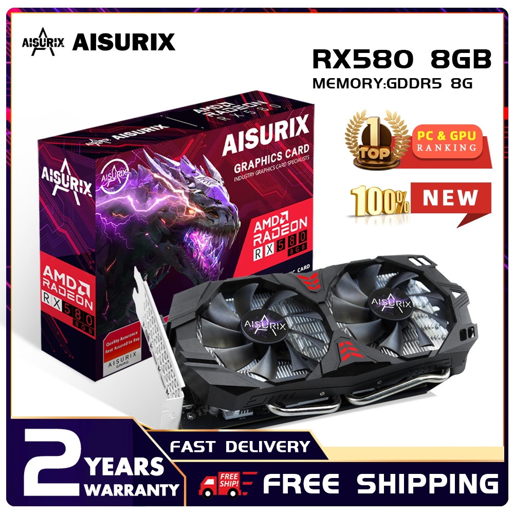 Aisurix Vga Amd Radeon Rx Gb Vga Card Ddr Bit Sp Hdmi New