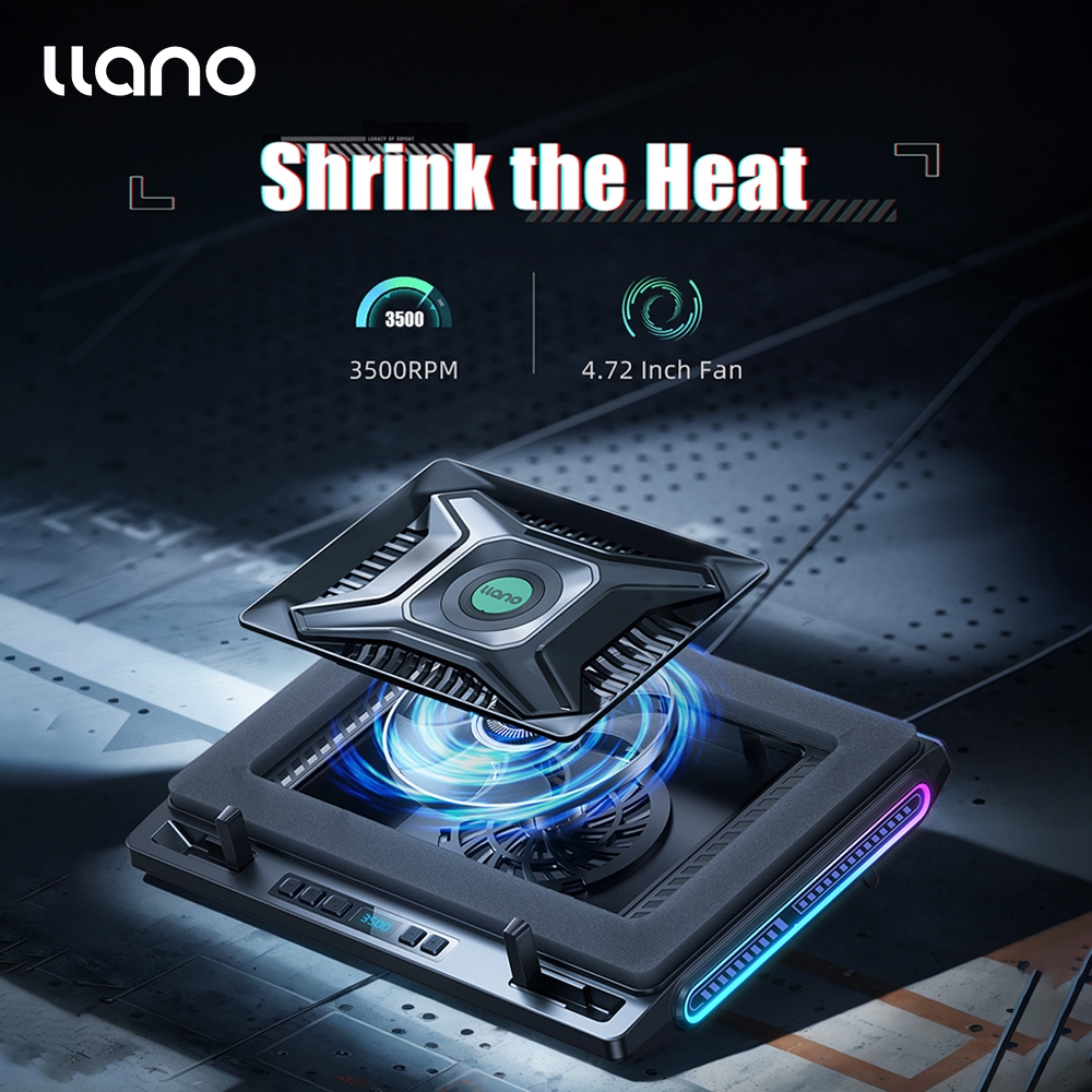 Llano V Laptop Cooler Rgb Laptop Cooling Pad Stand With Powerful