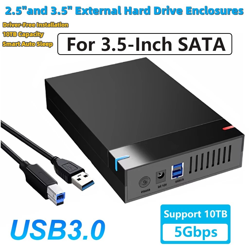 3 5 Inch HDD Case USB 3 0 To SATA III External Hard Drive Reader 10TB