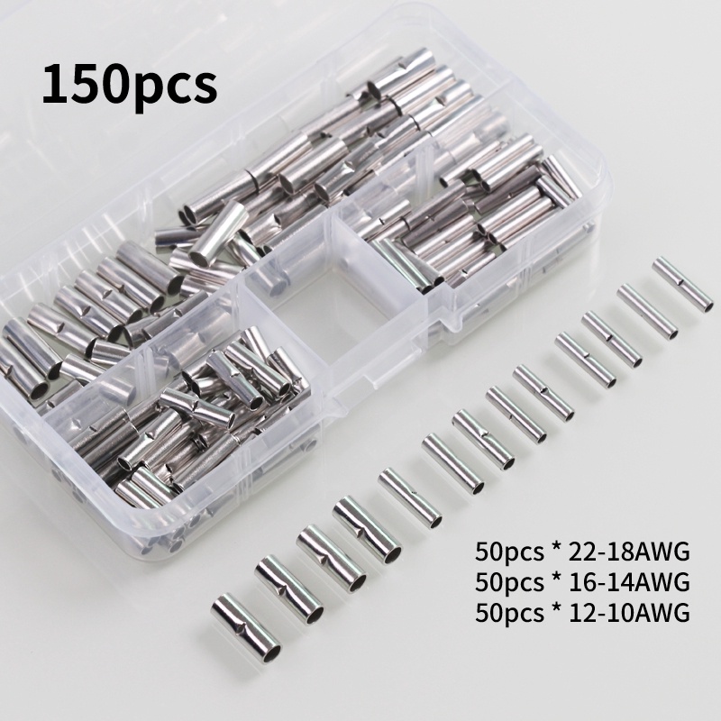 150Pcs Wire Strip Copper Ferrules Set Electrical Cable Crimp Rolled