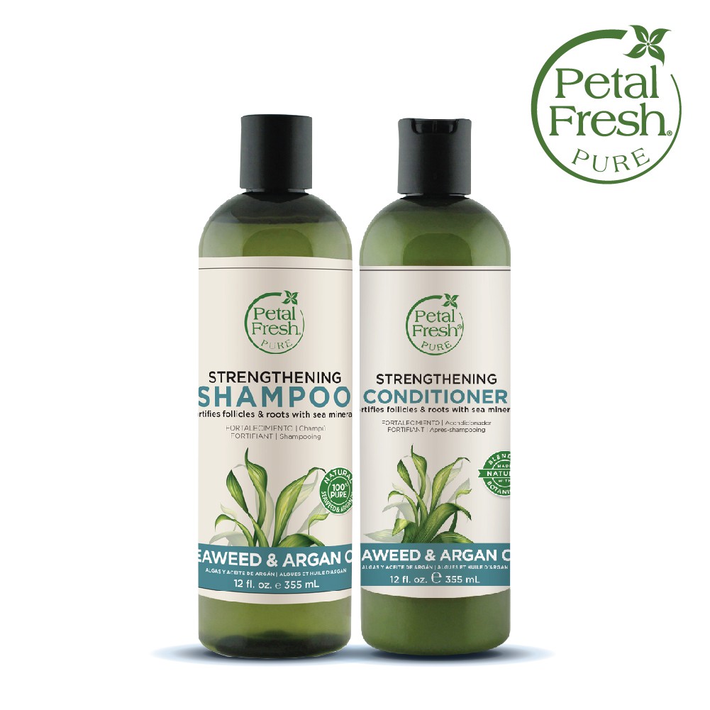 Petal Fresh Strengthening Shampoo Conditioner Seaweed Argan Oil