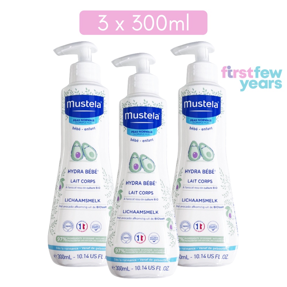 Mustela Hydra Bebe Body Lotion Triple Pack 3 X 300ml EXP 09 2025