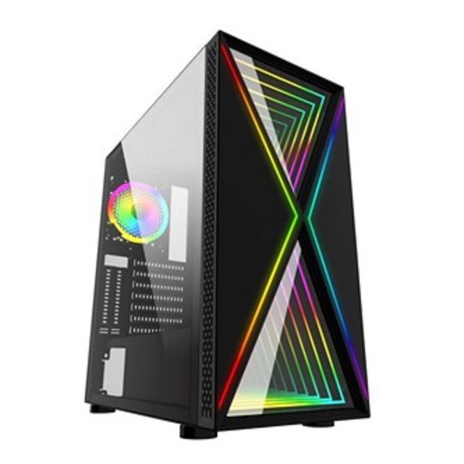 Vurrion Xenon Rgb Strip Atx Gaming Case Shopee Singapore