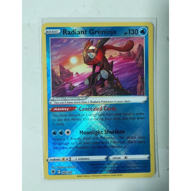 Pokemon Radiant Greninja Astral Radiance Card Shopee Singapore