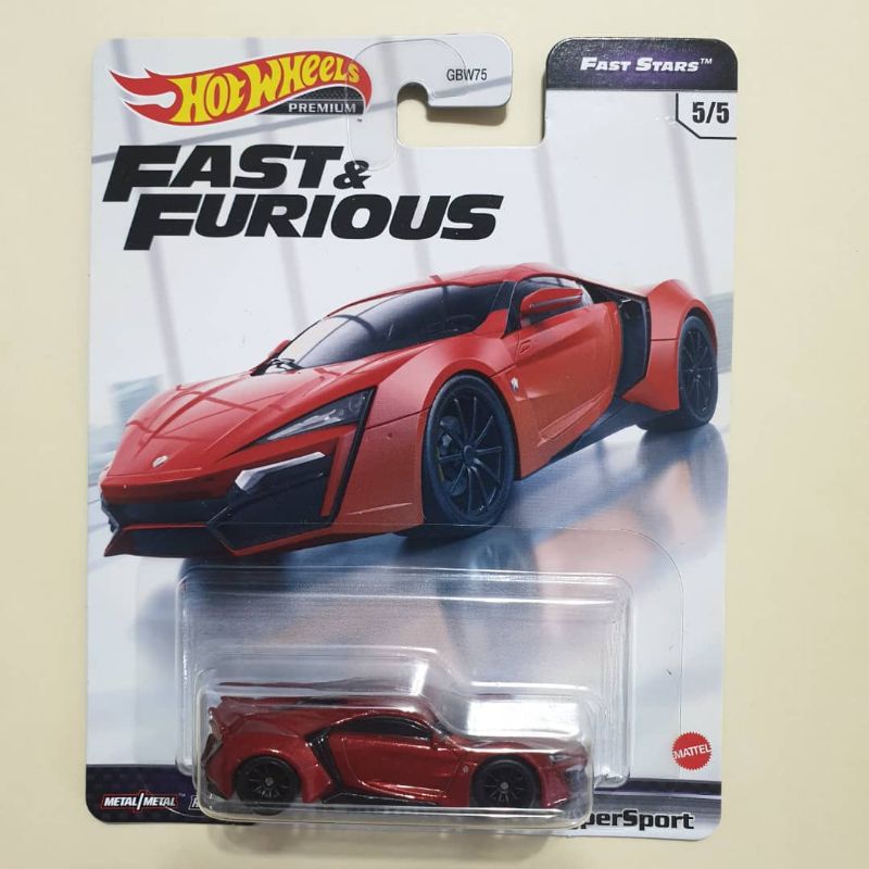 Hot Wheels Fast Furious W Motor Lykan HyperSport Fast Stars Premium