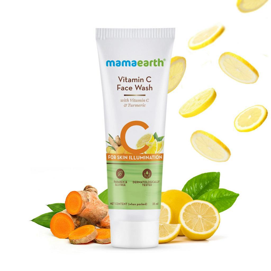 Mamaearth Vitamin C Face Wash Trial Ml With Vitamin C And Turmeric