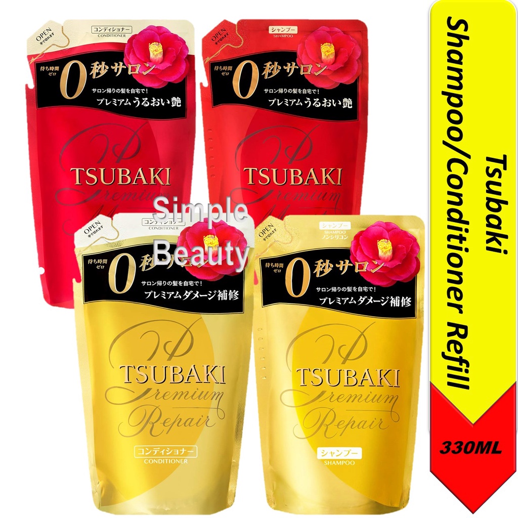 Tsubaki Premium Moist Repair Shampoo Conditioner Refill 330ml