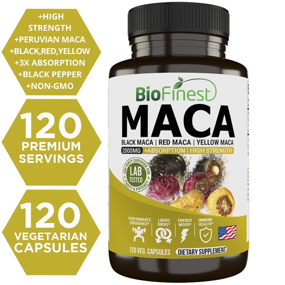 Biofinest Peruvian Maca Mg X Black Red Yellow Maca Root