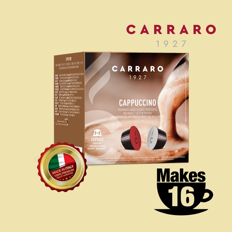 CARRARO CAPPUCCINO COMP DOLCE GUSTO CAPSULE Shopee Singapore