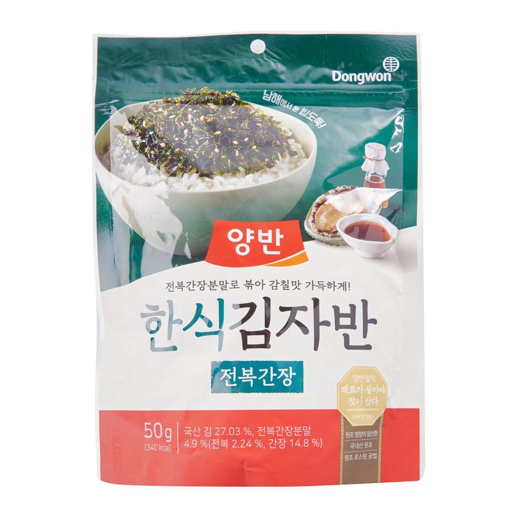 Dongwon Yangban Premium Roasted Seaweed Laver Abalone Soysauce