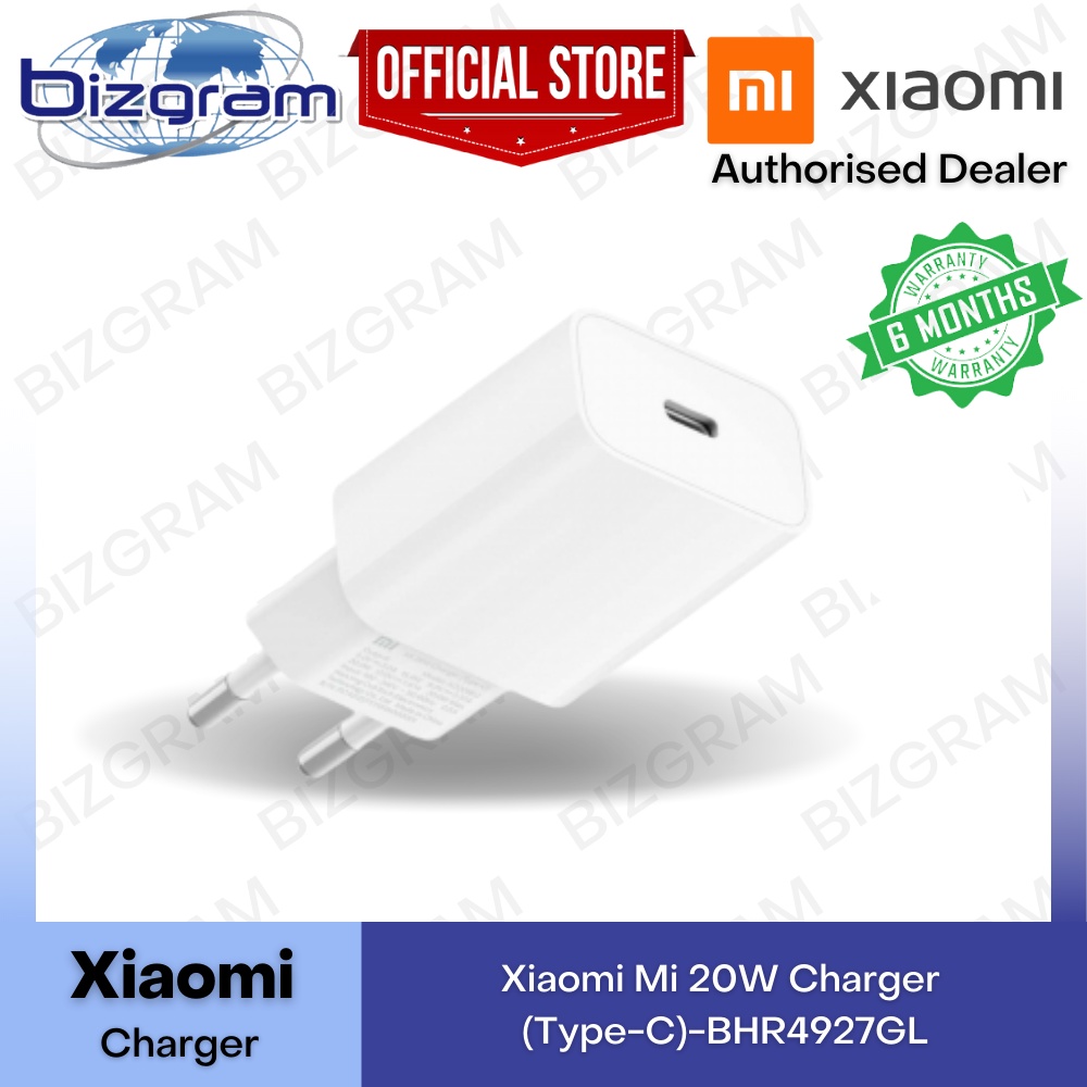 Xiaomi Mi W Charger Type C Bhr Gl Shopee Singapore