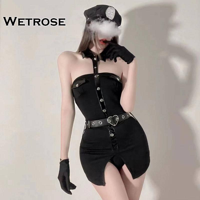 WetroseSexy Lingerie Cospaly Policewoman Uniform Temptation Passion