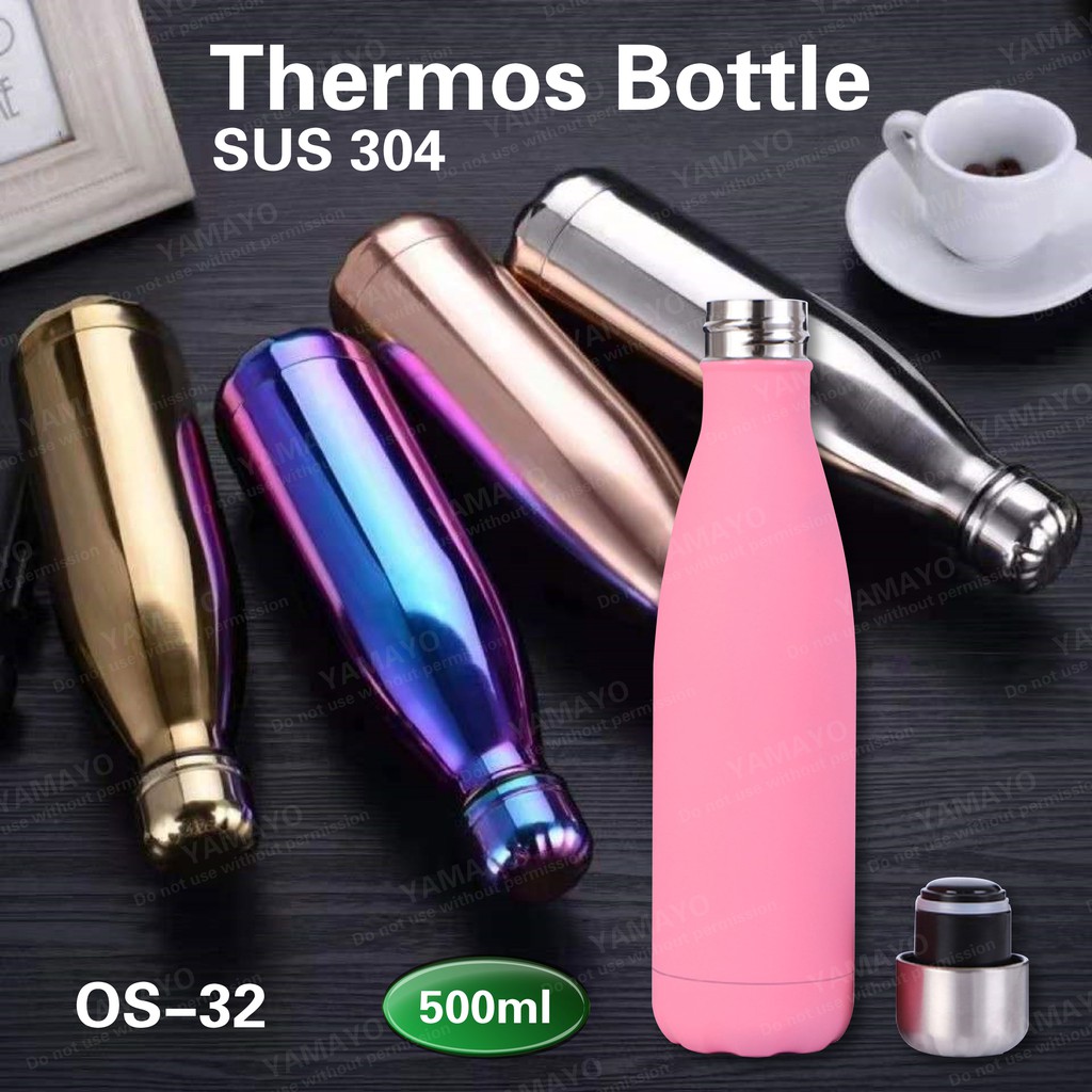 Ml Thermo Flask Water Bottle Vacuum Sus Stainless Steel Hot And Cold Double Wall Sport