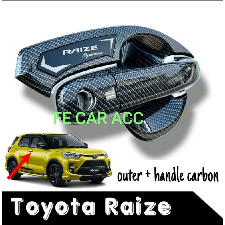 Outer DOOR HANDLE TOYOTA RAIZE CARBON CARBON GVM Shopee Singapore