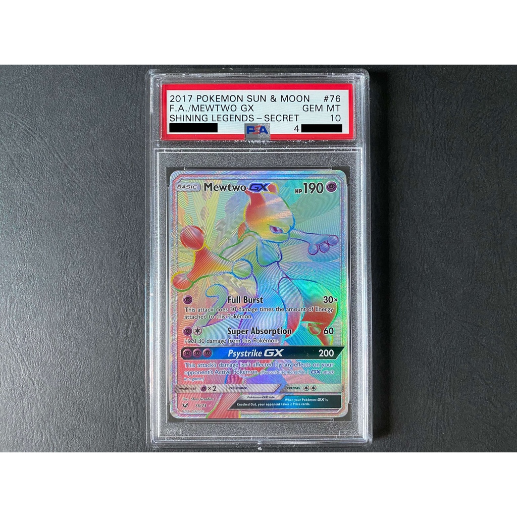 Mewtwo Gx Psa Shining Legends Secret Rare Pokemon Card