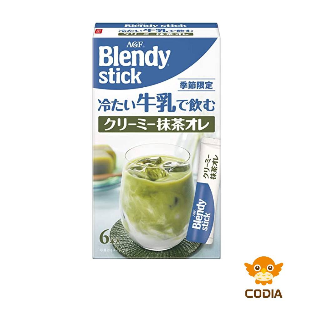 Agf Blendy Stick Drink With Cold Milk Creamy Matcha Ore Sticks