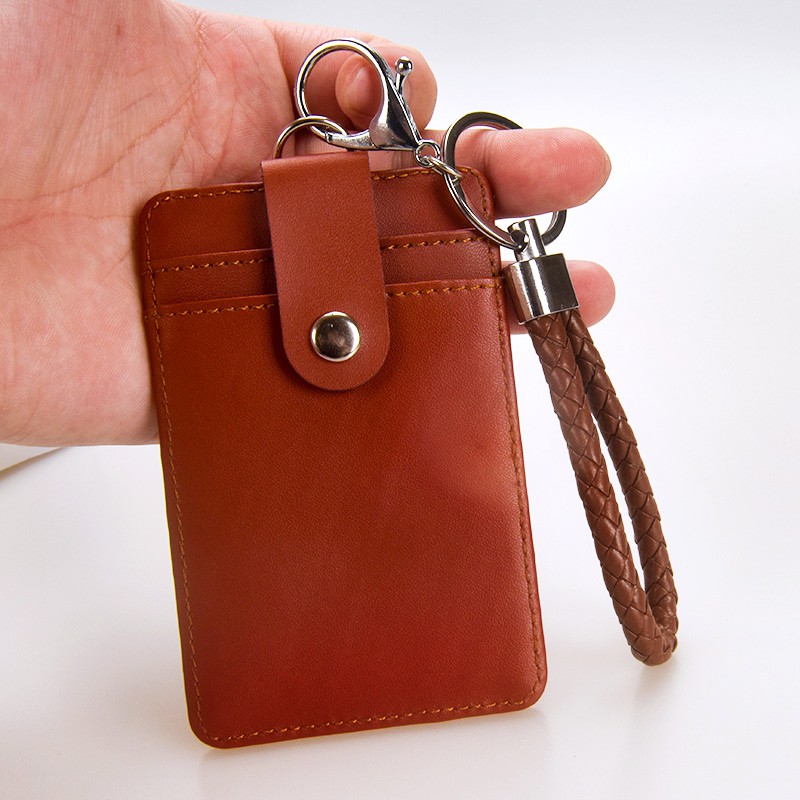 2021 Genuine Leather Business Work Card Holder Fashion ID Badge Holders