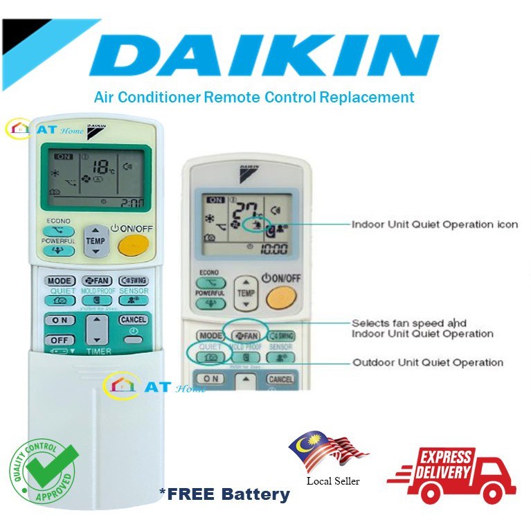 B Daikin Aircon Remote Control Arc B Replacement Ftks Dvm