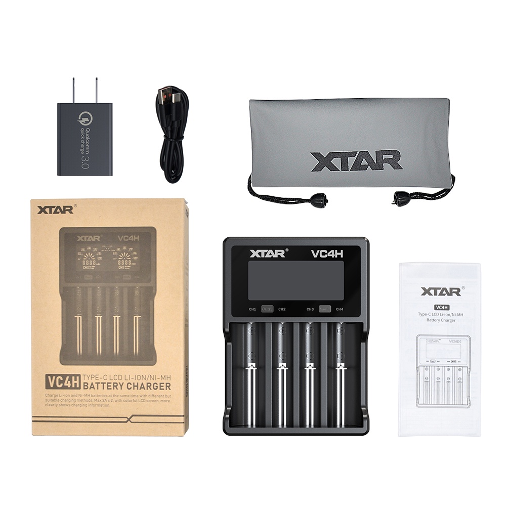 XTAR Legit NEW VC4H Upgrade Version VC4 VC4L 4 Slot 21700 Li Ion