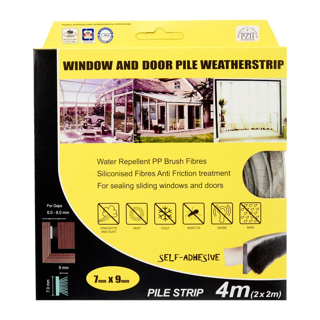 Steve Leif Pile Weather Strips X Mm Door Window Seals Meters Grey