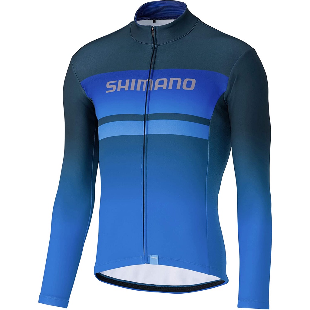 NEW SHIMANO Team LS Jersey Men Navy 2020 Bike Jersey Longsleeve NEW