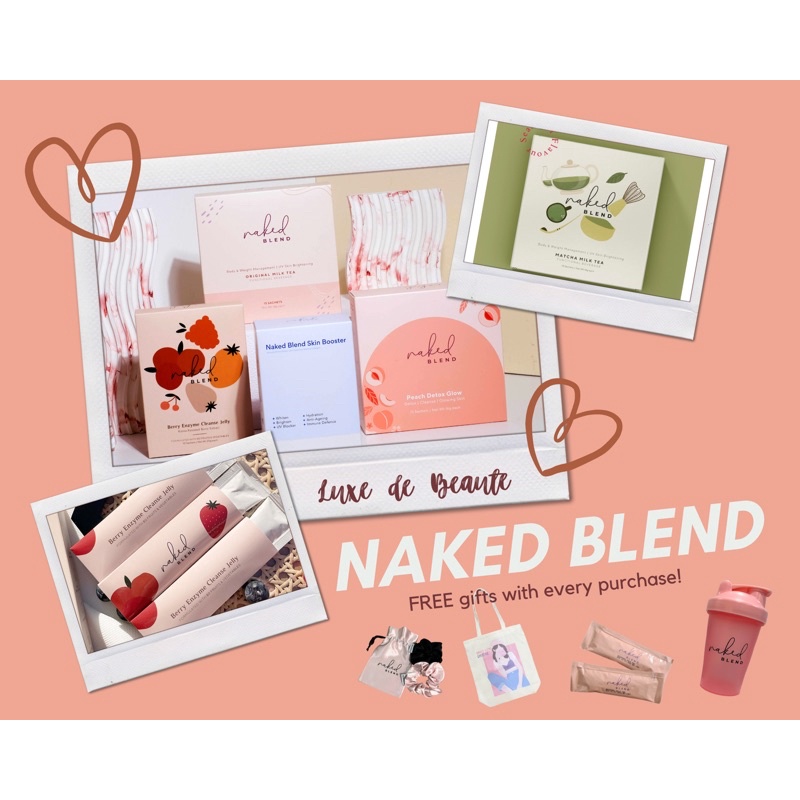 Naked Blend Milk Tea Peach Detox Glow Berry Enzyme Cleanse Jelly