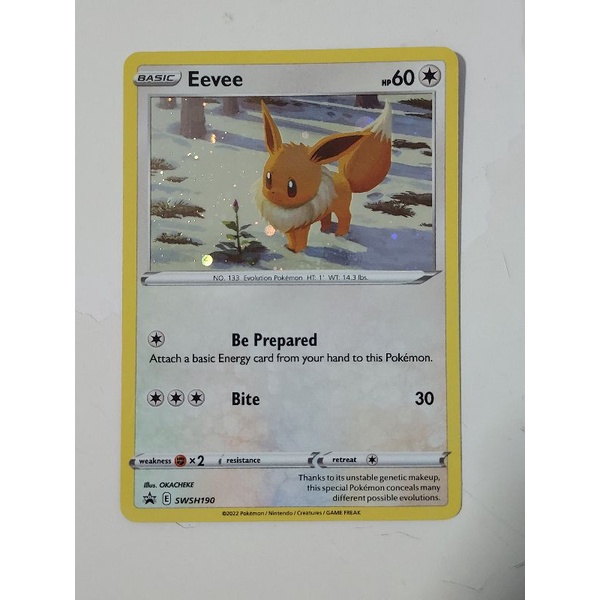 Pokemon Eevee Promo Swsh Brilliant Stars Card Shopee Singapore