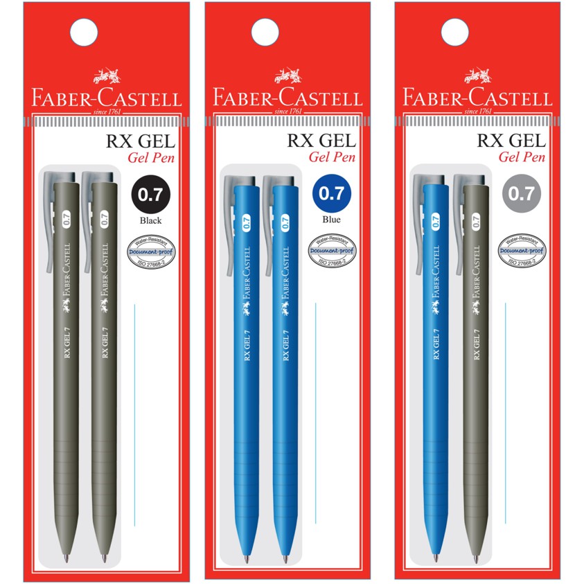 Faber Castell RX Gel Pen Bundle Of 5 0 7mm Blue Black Shopee Singapore