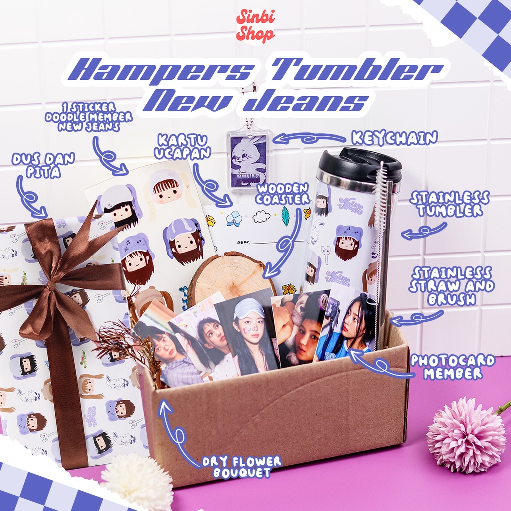 Hampers TUMBLER NEW JEANS TOKKI BUNNIES Kpop GIFTBOX Hampers