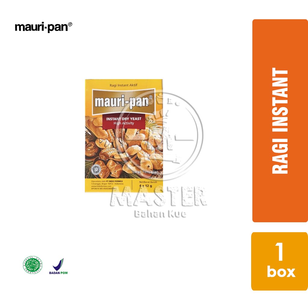 Mauripan Yeast Instant Dry Yeast MAURI PAN 1Box Contains 4pcs