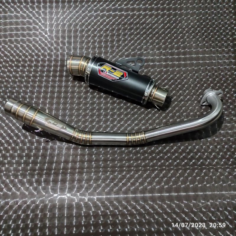 Exhaust Race Dragbike Sleep Engin 130cc 200cc R2 Type CP3 Black Series