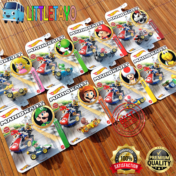 Hotwheels Super Mario Bross Mario Kart Mariokart Set Pcs Baby Mario