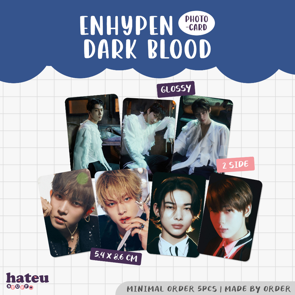 Enhypen Unofficial Photocard Dark Blood Bite Me Shopee Singapore