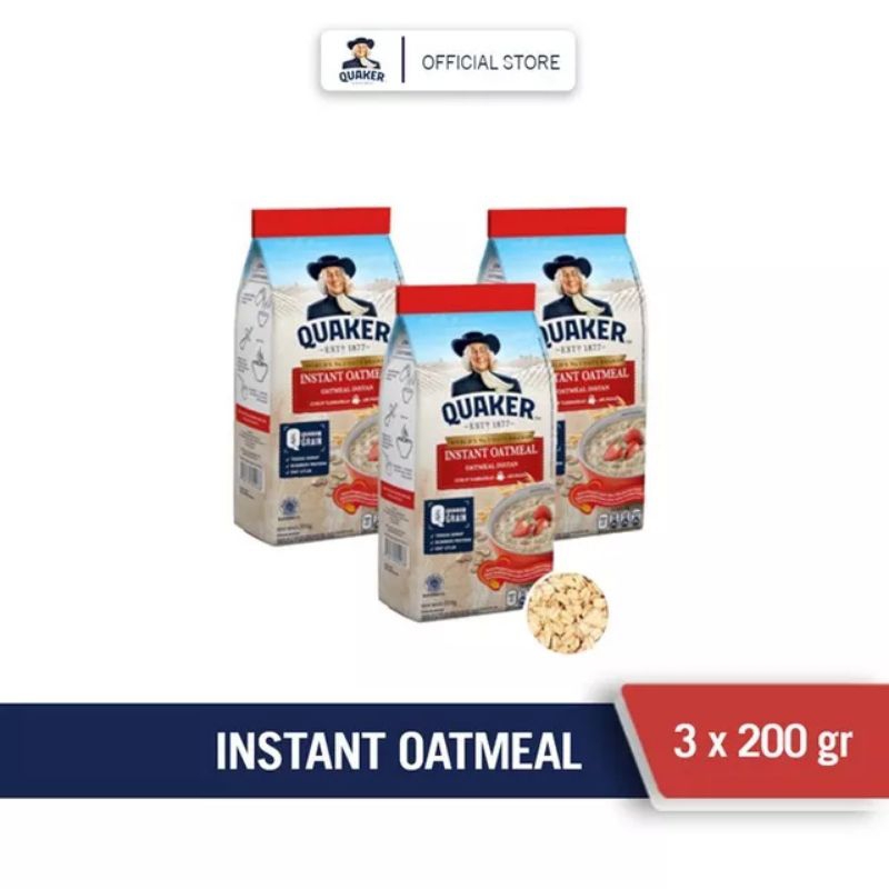 Quaker Instant Oatmeal Gr X Pcs Triple Pack Shopee Singapore