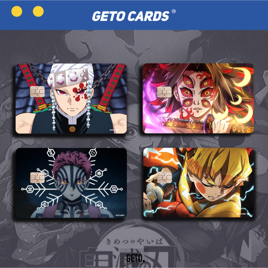 Special Hologram Demon Slayer Atm Card Skin Sticker Geto CARDS