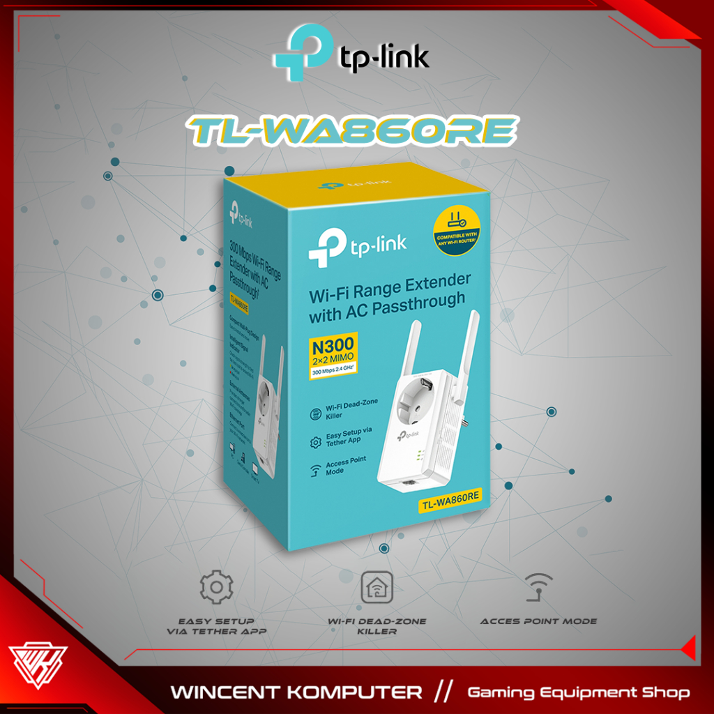 Tp Link Range Extender TL WA860RE Signal Booster 300Mbps WiFi Range