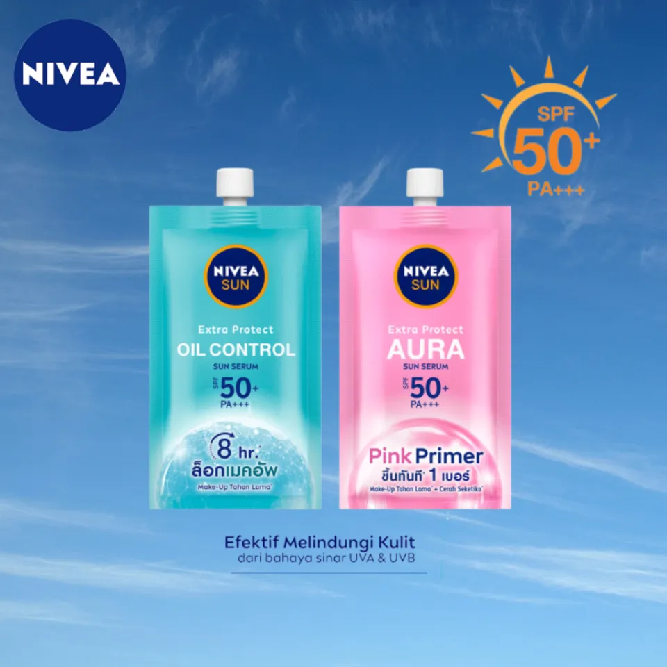 Nivea Sun Serum Instant Aura Sun Face Serum SPF 50 PA 7ml SACHET